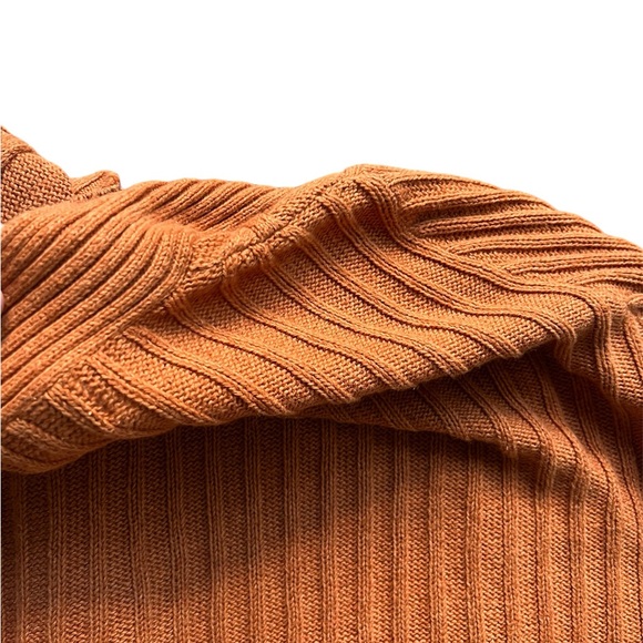 Women’s Woolrich Cardigan Pumpkin Orange Cotton Blend size medium - Picture 5 of 6